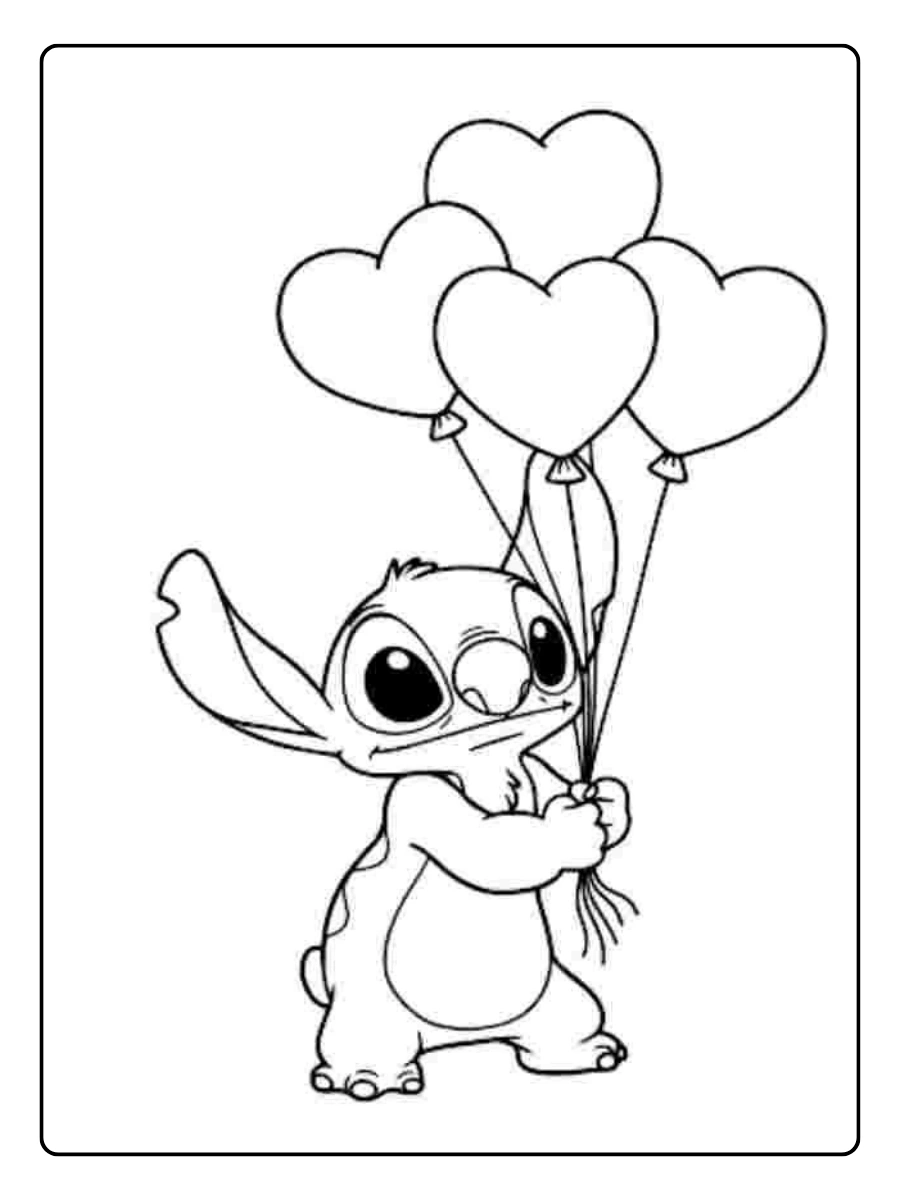 Stitch dessin à colorier